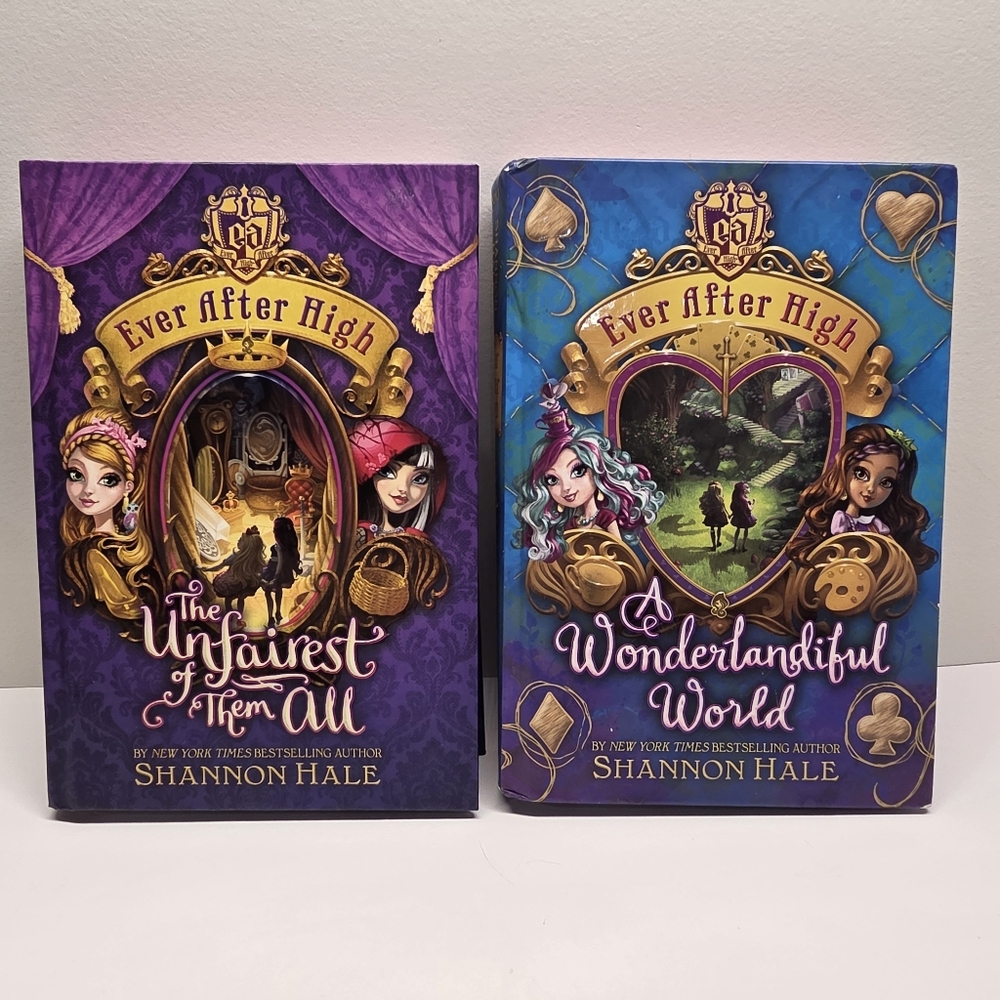 Ever After High Books 2 & 3 Unfairest Of Them All Wonderlandiful World Good Cond